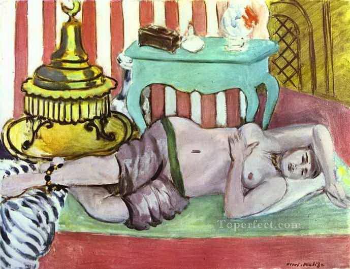 Odalisca con pañuelo verde desnudo fauvismo abstracto Henri Matisse Pintura al óleo